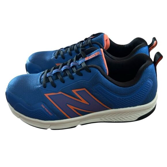 New Balance Evolve Industrial Alloy Toe Safety Shoes Men’s 8.5 AT EH Blue Orange - Picture 3 of 9